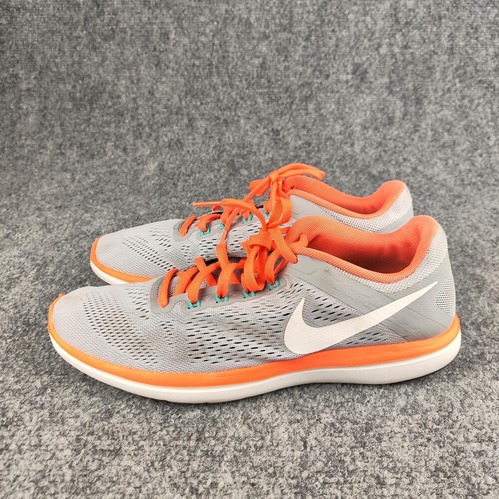 Nike Shoes Womens Size 9.5 Gray Orange Mesh Running Athletic Sneakers 830751-003